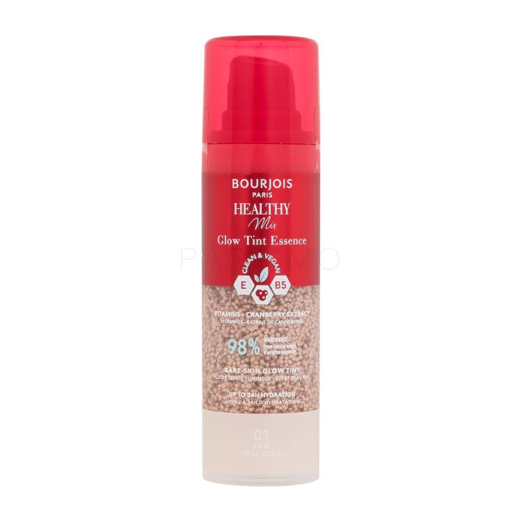 BOURJOIS Paris Healthy Mix Clean &amp; Vegan Glow Tint Essence Foundation für Frauen 30 ml Farbton  01 Fair