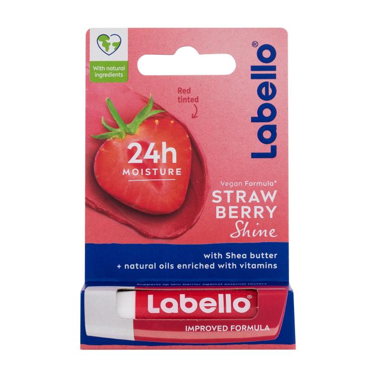 Labello Strawberry Shine 24h Moisture Lip Balm Lippenbalsam für Frauen 4,8 g
