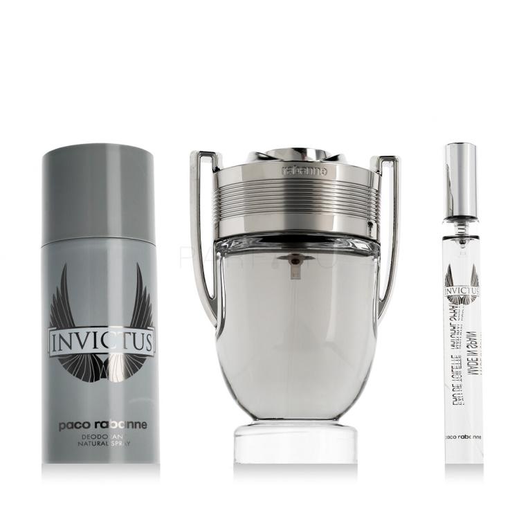 Paco Rabanne Invictus Geschenkset Eau de Toilette 100 ml + Eau de Toilette 10 ml + Deodorant 150 ml