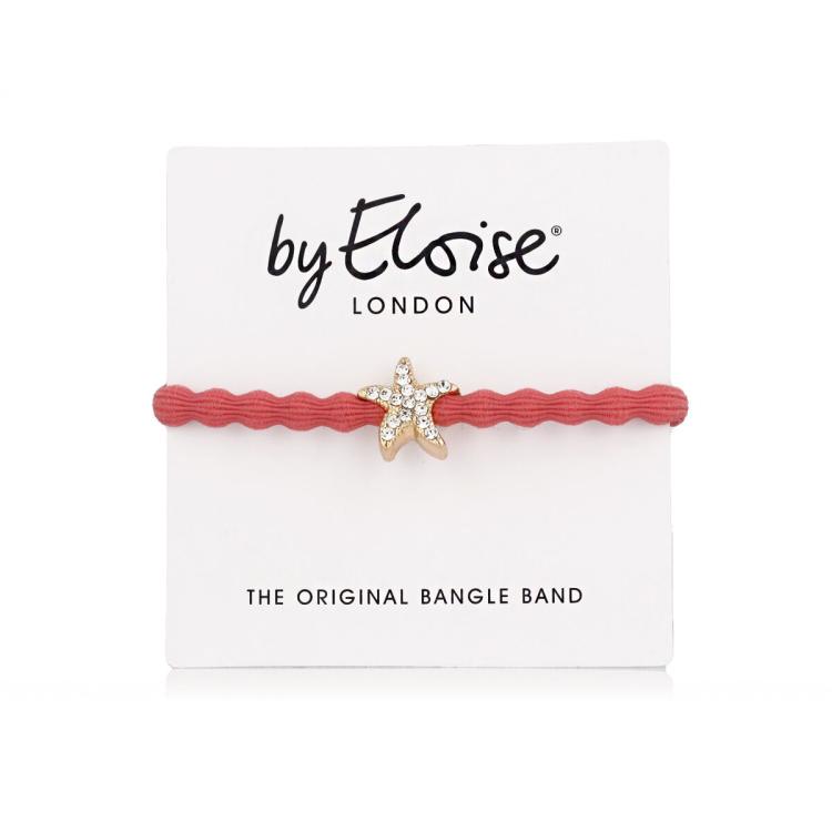 By Eloise London Bling Charms Starfish Haargummi für Frauen 1 St. Farbton  Coral