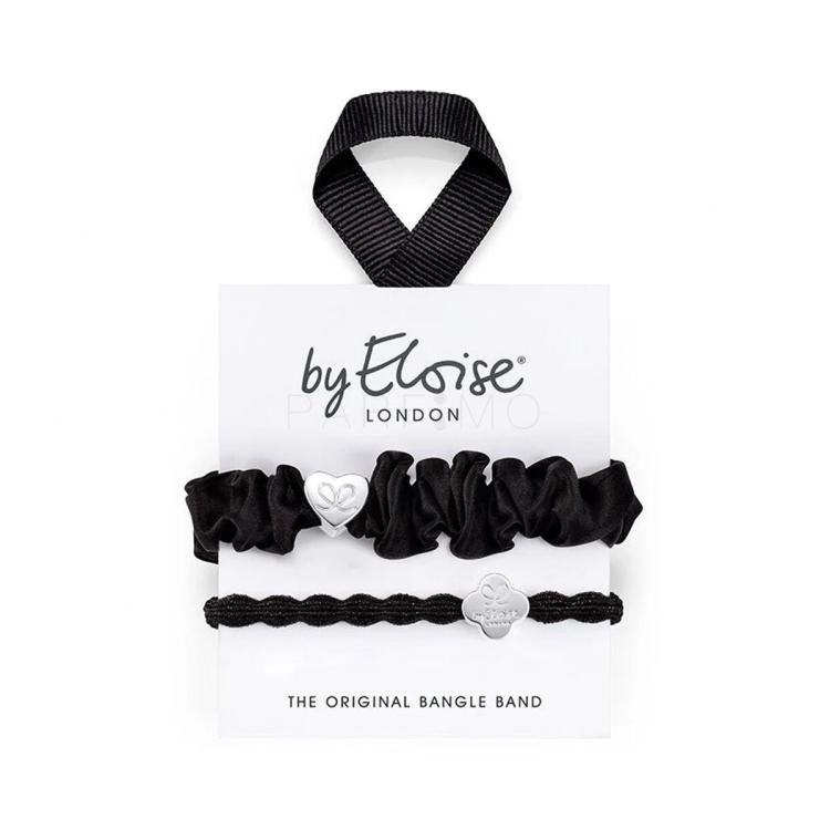 By Eloise London Set Silver &amp; Black Haargummi für Frauen 1 St.