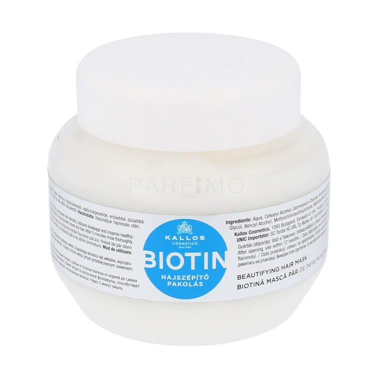 Kallos Cosmetics Biotin Haarmaske für Frauen 275 ml