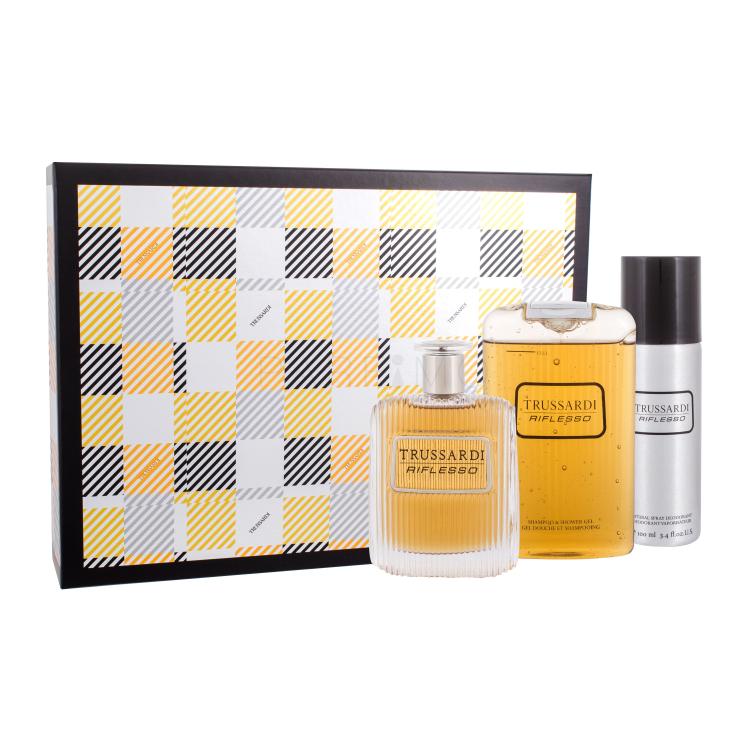 Trussardi Riflesso Geschenkset Edt 100 ml + Duschgel 200 ml + Deodorant 100 ml