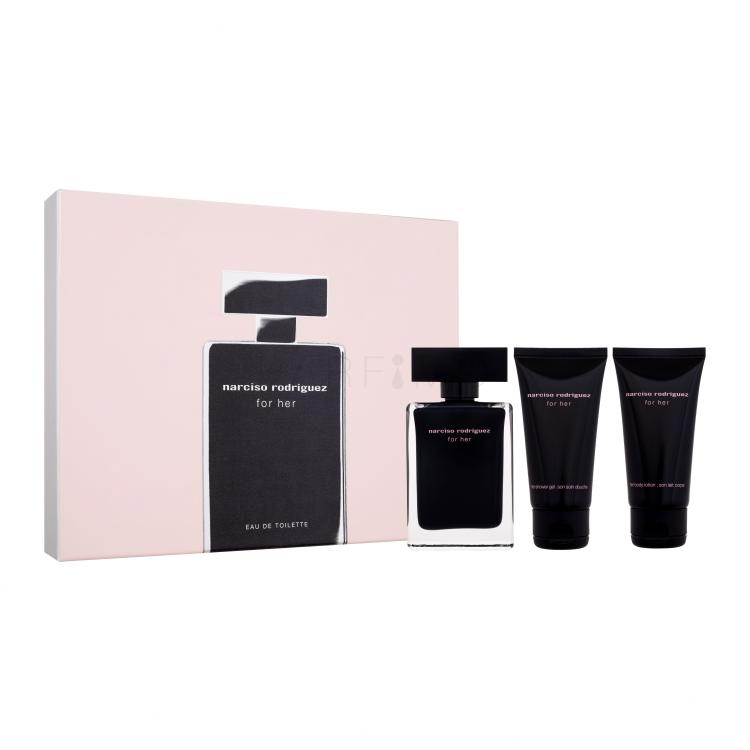 Narciso Rodriguez For Her Geschenkset Edt 50 ml + Körpermilch 50 ml + Duschgel 50 ml
