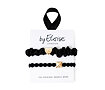 Élastique à cheveux By Eloise London Set The Black 1 St.