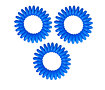 Haargummi BIFULL Profesional Bobbles Hair Band 3 St. Azul - modrá