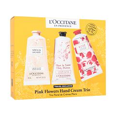 Crème mains L'Occitane Pink Flowers Hand Cream Trio 75 ml Sets