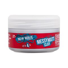 Für Haardefinition Wella New Wave Messy Matt Clay 75 ml