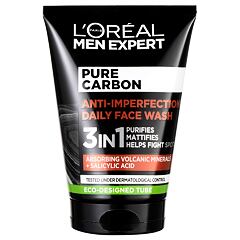 Gel nettoyant L'Oréal Paris Men Expert Pure Carbon Anti-Imperfection 3in1 100 ml