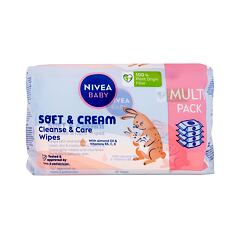 Lingettes nettoyantes Nivea Baby Soft & Cream Cleanse & Care Wipes 2x57 St.