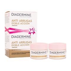 Crème de jour Diadermine Anti-Wrinkle Double Action Day Cream 2x50 ml boîte endommagée