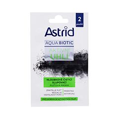 Gesichtsmaske Astrid Aqua Biotic Active Charcoal Cleansing Mask 2x8 ml