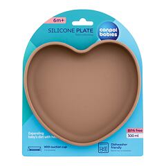 Vaisselle Canpol babies Silicone Suction Plate Heart Beige 300 ml