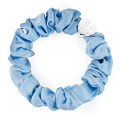 Haargummi By Eloise London Silk Scrunchie Silver Heart 1 St. Sky Blue