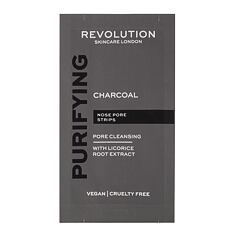 Lingettes nettoyantes Revolution Skincare Purifying Charcoal Nose Pore Strips 6 St.
