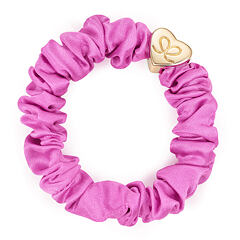 Haargummi By Eloise London Silk Scrunchie Gold Heart 1 St. Bubblegum Pink