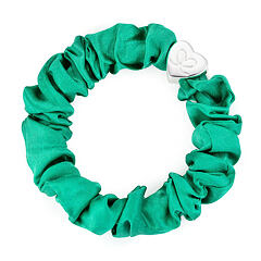 Haargummi By Eloise London Silk Scrunchie Silver Heart 1 St. Jungle Green