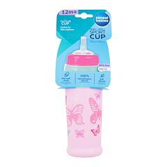 Tasse Canpol babies Active Cup Non-Spill Sport Cup Butterfly Pink 350 ml