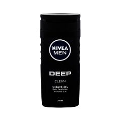 Duschgel Nivea Men Deep Clean Body, Face & Hair 250 ml