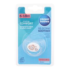 Sucette Canpol Babies Newborn Baby More Comfort Silicone Soother Hearts 6-18m 1 St.