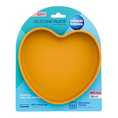 Geschirr Canpol babies Silicone Suction Plate Yellow 300 ml