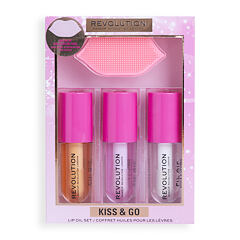 Huile à lèvres Makeup Revolution London Kiss & Go Lip Oil Set 4,5 ml Sets