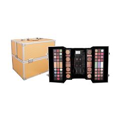 Palette de maquillage 2K Super Model Beauty Train Case Gold 122,6 g