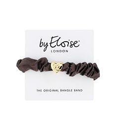 Élastique à cheveux By Eloise London Silk Scrunchie Gold Heart 1 St. Mocha