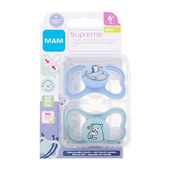 Schnuller MAM Supreme Silicone Pacifier 6m+ Blue & Turquoise 2 St.