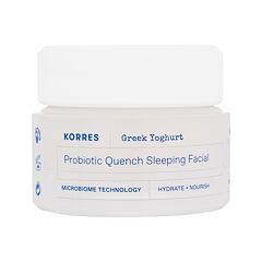 Crème de nuit Korres Greek Yoghurt Probiotic Quench Sleeping Facial 40 ml boîte endommagée
