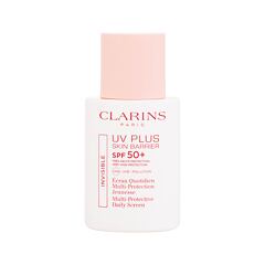 Sonnenschutz fürs Gesicht Clarins UV Plus Skin Barrier Invisible Multi-Protective Daily Scre SPF50+ 30 ml