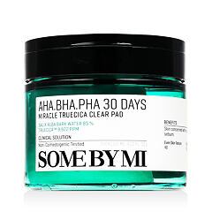 Lingettes nettoyantes Some By Mi AHA.BHA.PHA 30 Days Miracle Truecica Clear Pad 70 St.