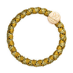 Élastique à cheveux By Eloise London Woven Gold Circle 1 St. Olive Green
