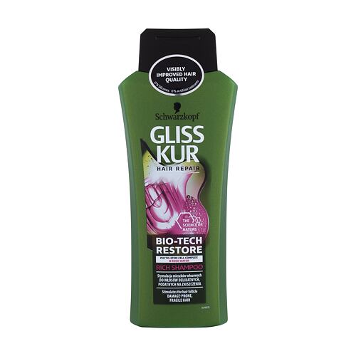 Shampoo Schwarzkopf Gliss Bio-Tech Restore 400 ml Beschädigtes Flakon