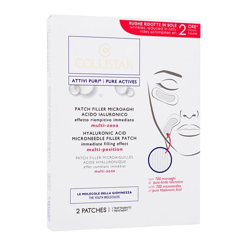 Masque visage Collistar Pure Actives Hyaluronic Acid Filler Patch 2 St. boîte endommagée