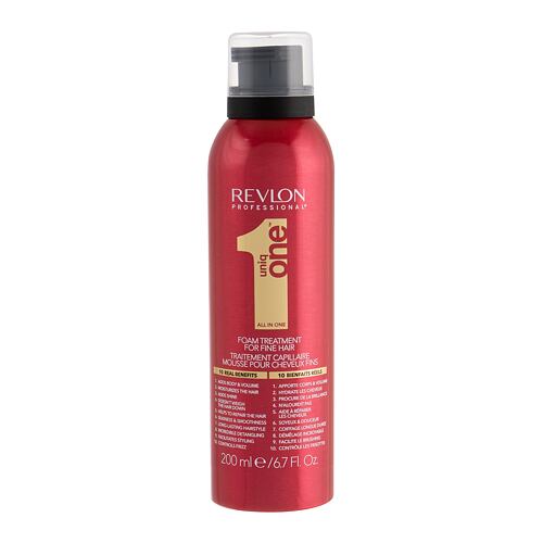 Cheveux fins et sans volume Revlon Professional Uniq One Foam Treatment 200 ml flacon endommagé