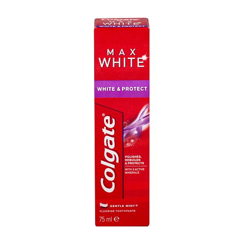 Dentifrice Colgate Max White White & Protect 75 ml boîte endommagée