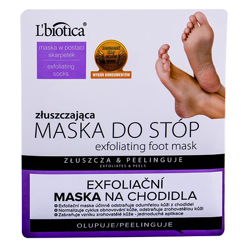 Masque pieds L'Biotica Foot Mask Exfoliating 1 St. boîte endommagée