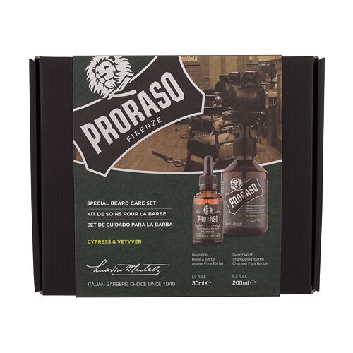 Shampooing PRORASO Cypress & Vetyver Special Beard Care Set 200 ml Sets