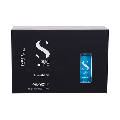 Huile Cheveux ALFAPARF MILANO Semi Di Lino Sublime Essential Oil 12x13 ml boîte endommagée