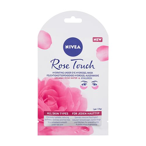Masque yeux Nivea Rose Touch Hydrating Under Eye Hydrogel Mask 1 St.