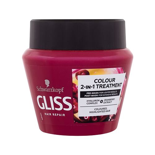 Masque cheveux Schwarzkopf Gliss Colour Perfector 2-in-1 Treatment 300 ml