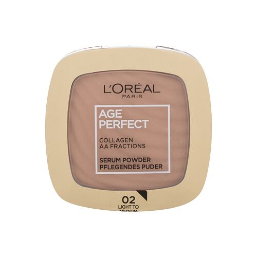 Puder L'Oréal Paris Age Perfect Serum Powder 9 g 02 Light To Medium Beschädigte Schachtel