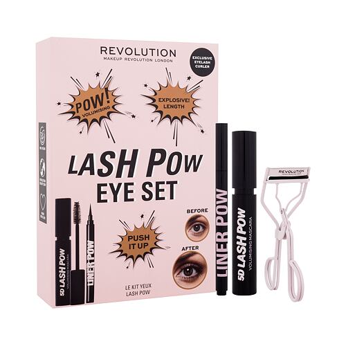 Mascara Makeup Revolution London Lash Pow Eye Set 12,2 ml Super Black Beschädigte Schachtel Sets