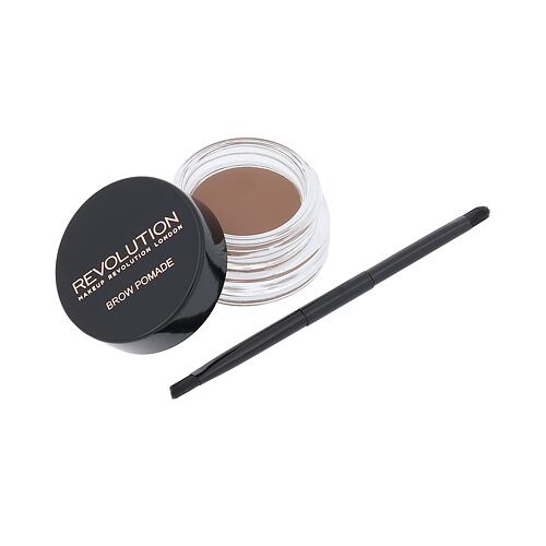Augenbrauengel und -pomade Makeup Revolution London Brow Pomade With Double Ended Brush 2,5 g Soft Brown