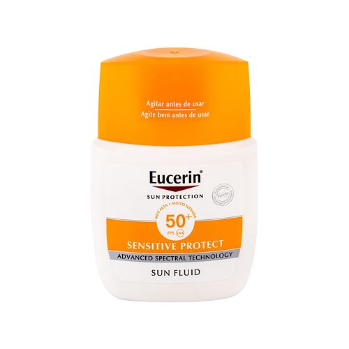 Sonnenschutz fürs Gesicht Eucerin Sun Sensitive Protect Sun Fluid Mattifying SPF50+ 50 ml Beschädigte Schachtel