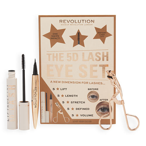 Mascara Makeup Revolution London 5D Lash Eye Set 14 ml Super Black Sets