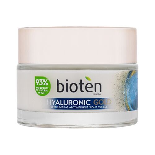 Crème de nuit Bioten Hyaluronic Gold Replumping Antiwrinkle Night Cream 50 ml boîte endommagée