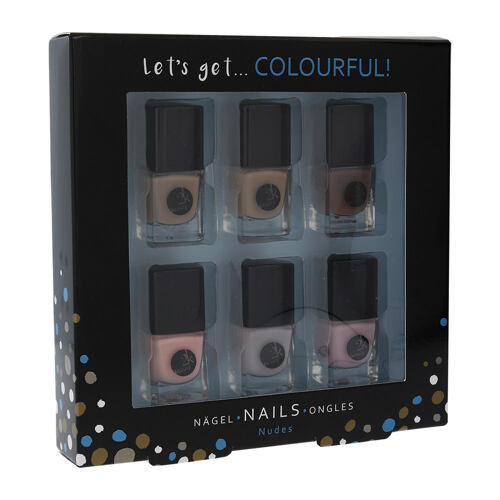 Nagellack 2K Let´s Get Colourful! Nudes 5 ml Beschädigte Schachtel Sets
