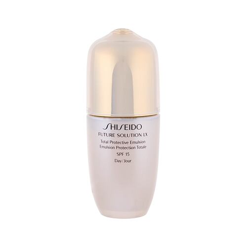 Gel visage Shiseido Future Solution LX Total Protective Emulsion SPF15 75 ml boîte endommagée